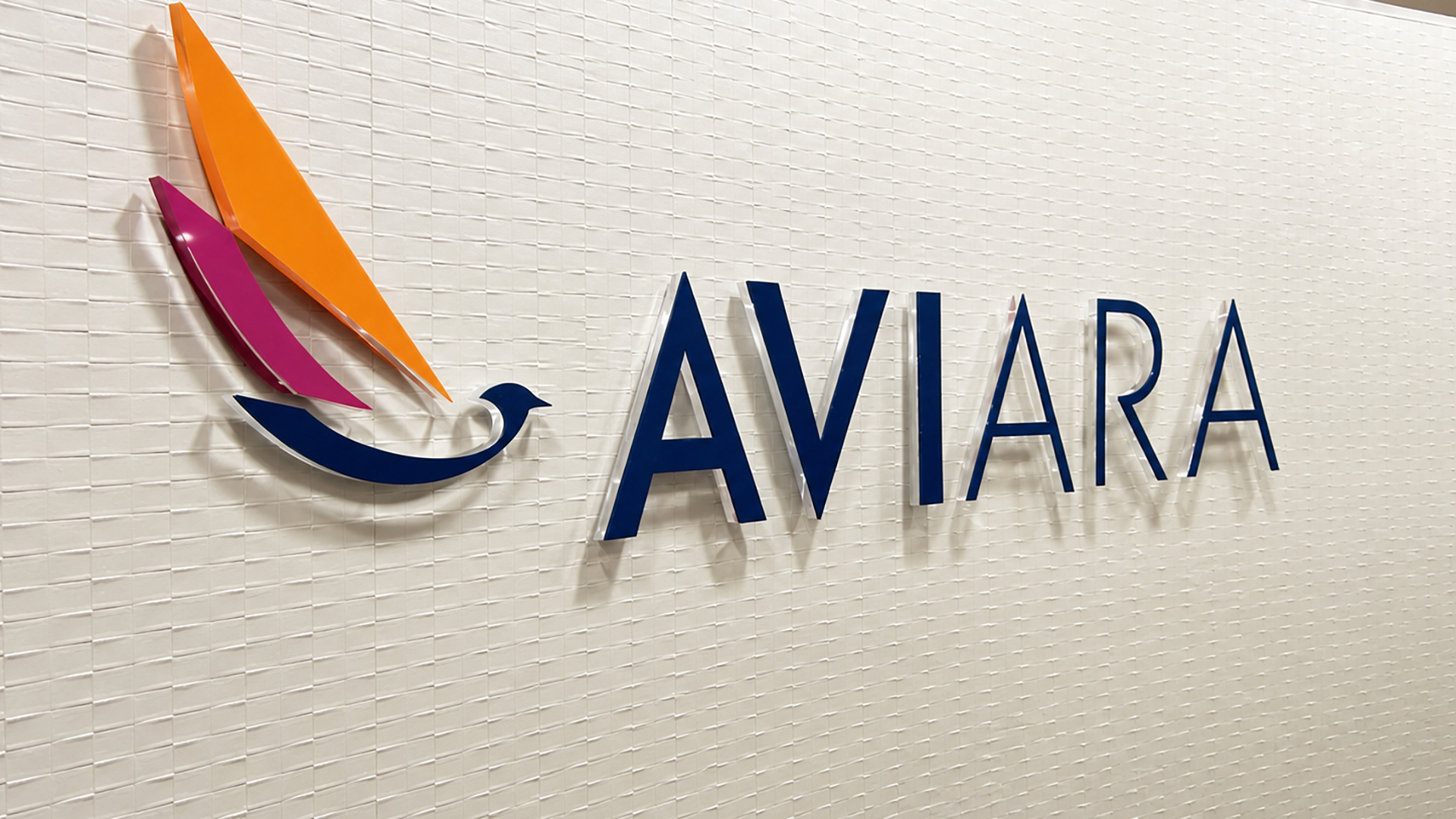 Aviara laser cut acrylic reception log