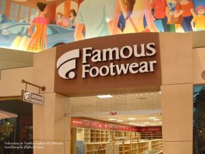 Famous Footwear mall sign
