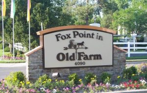 Fox Point in Old Farm monument