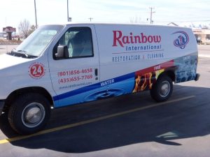 Rainbow International Restoration Cleaning van wrap